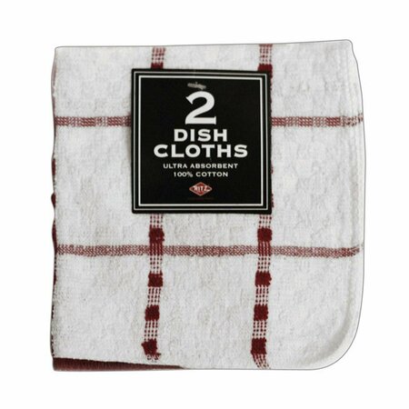FAST FANS Dish Cloth, Paprika, 2PK FA3304651